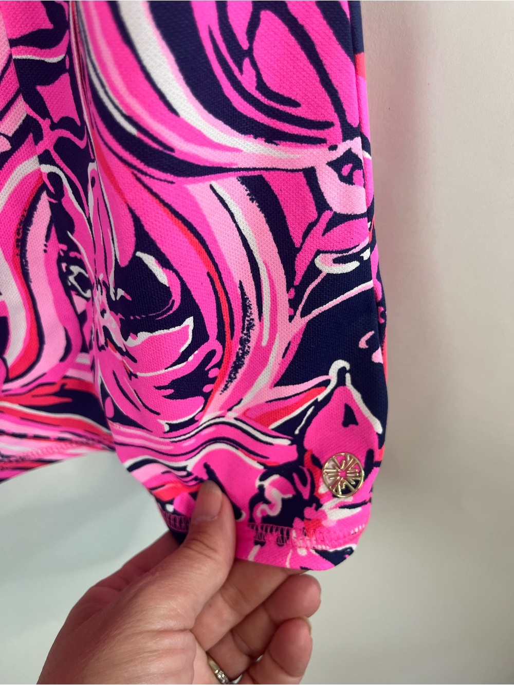 Lilly Pulitzer Larissa Ruffle Golf Tennis Athletic Top XL NWT UPF Pink Floral - Picture 8 of 9